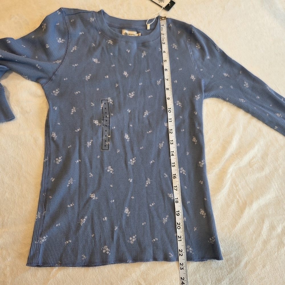 Alpine Design Women's Waffle Print Long-Sleeve Shirt Basin Blue Small - Picture 11 of 12